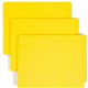 Smead Colored Straight Tab Cut Letter Recycled End Tab File Folder - 8 1/2" x 11" - 3/4" Expansion - Yellow - 10% Recycled - 100