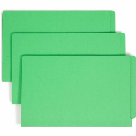 Smead Colored Straight Tab Cut Legal Recycled Fastener Folder - 8 1/2" x 14" - 3/4" Expansion - 2 x 2B Fastener(s) - 2" Fastener