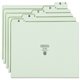 Smead 1/5 Tab Cut Letter Recycled Top Tab File Folder - 8 1/2" x 11" - Assorted Position Tab Position - Pressboard - Green - 100