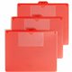 Smead 2-Pocket Out Guides - Printed Center Tab(s) - Message - OUT - 0.50" Tab Height - Letter - Bright Red Poly Tab(s) - 50 / Bo