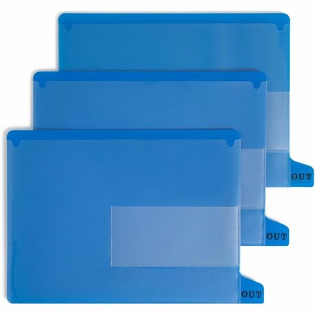 Smead End Tab Out Guides - Printed Bottom Tab(s) - Message - OUT - Letter - Blue Poly Tab(s) - 25 / Box