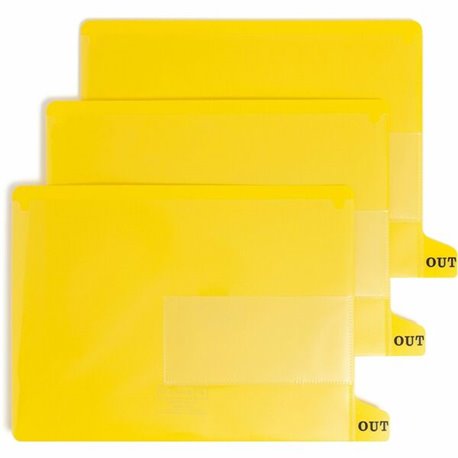 Smead End Tab Out Guides - Printed Bottom Tab(s) - Message - OUT - Letter - Yellow Poly Tab(s) - 25 / Box