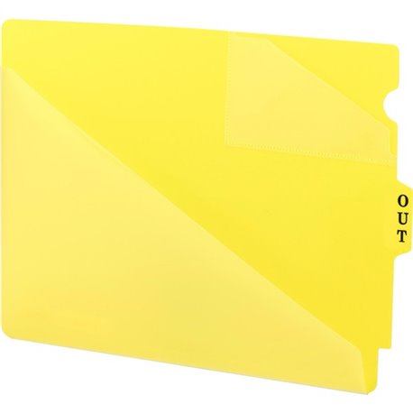 Smead End Tab Poly Out Guides - Center Tab(s) - Message - OUT - Letter - 8.50" Width x 11" Length - Yellow Poly Divider - 5 / Ca