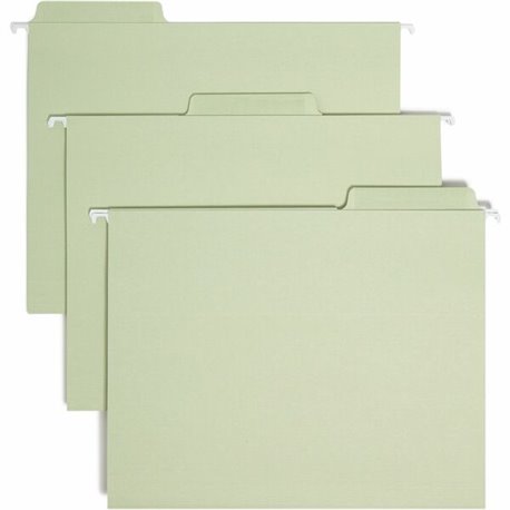 Smead FasTab 1/3 Tab Cut Letter Recycled Hanging Folder - 8 1/2" x 11" - Top Tab Location - Assorted Position Tab Position - Mos