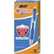 BIC PrevaGuard Gel-ocity Gel Pen - 0.7 mm Pen Point Size - Blue Gel-based Ink - 1 / Dozen