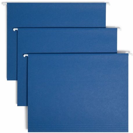 Smead 1/5 Tab Cut Letter Recycled Hanging Folder - 8 1/2" x 11" - Top Tab Location - Assorted Position Tab Position - Vinyl - Na