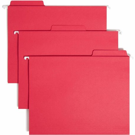 Smead FasTab 1/3 Tab Cut Letter Recycled Hanging Folder - 8 1/2" x 11" - 3/4" Expansion - Top Tab Location - Assorted Position T