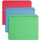 Smead FasTab Straight Tab Cut Letter Recycled Hanging Folder - 8 1/2" x 11" - Assorted Position Tab Position - Blue, Green, Red 