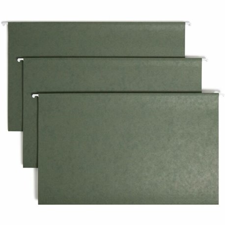 Smead 1/3 Tab Cut Legal Recycled Hanging Folder - 8 1/2" x 14" - Top Tab Location - Assorted Position Tab Position - Vinyl - Sta