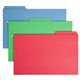 Smead FasTab 1/3 Tab Cut Legal Recycled Hanging Folder - 8 1/2" x 14" - Top Tab Location - Assorted Position Tab Position - Red,