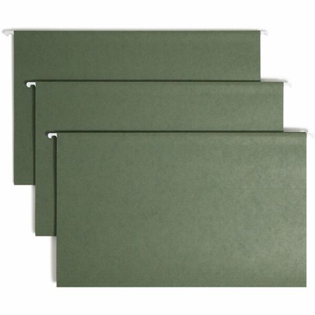 Smead 1/5 Tab Cut Legal Recycled Hanging Folder - 8 1/2" x 14" - Top Tab Location - Assorted Position Tab Position - Vinyl - Sta