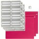 Smead Protab Filing System with 20 Letter Size Hanging File Folders, 24 ProTab 1/3-Cut Tab labels, and 1 eraser (64197) - Red - 