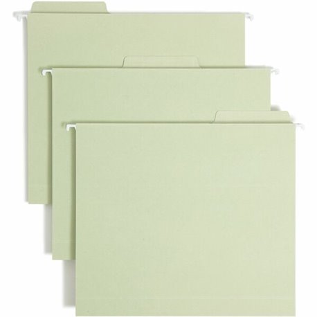 Smead FasTab 1/3 Tab Cut Letter Recycled Hanging Folder - 8 1/2" x 11" - 2" Expansion - Top Tab Location - Assorted Position Tab