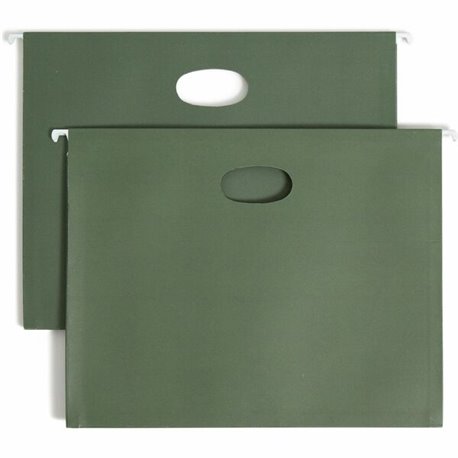 Smead Hanging File Pockets, 3-1/2 Inch Expansion, Letter Size, Standard Green, 10 Per Box (64220) - 3 1/2" Folder Capacity - 8 1