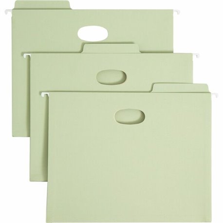 Smead FasTab 1/3 Tab Cut Letter Recycled Hanging Folder - 8 1/2" x 11" - 3 1/2" Expansion - Top Tab Location - Assorted Position