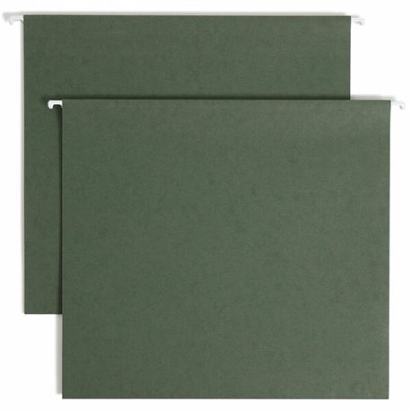 Smead Letter Recycled Hanging Folder - 3" Folder Capacity - 8 1/2" x 11" - 3" Expansion - Pressboard - Standard Green - 10% Recy