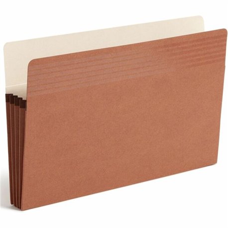 Smead Easy Grip Straight Tab Cut Legal Recycled File Pocket - 8 1/2" x 14" - 3 1/2" Expansion - Pressboard - Redrope - 30% Recyc