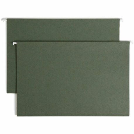 Smead Legal Recycled Hanging Folder - 1" Folder Capacity - 8 1/2" x 14" - 1" Expansion - Pressboard - Standard Green - 10% Recyc