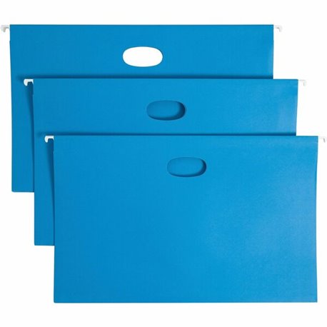 Smead 1/5 Tab Cut Legal Recycled Hanging Folder - 8 1/2" x 14" - 3" Expansion - Top Tab Location - Assorted Position Tab Positio