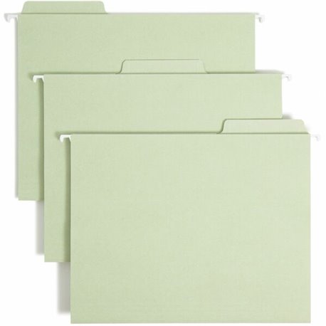 Smead FasTab 1/3 Tab Cut Letter Recycled Fastener Folder - 8 1/2" x 11" - 2 Fastener(s) - Top Tab Location - Assorted Position T