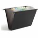 Smead Letter Expanding File - 8 1/2" x 11" - 7/8" Expansion - 13 Pocket(s) - 12 Divider(s) - Polypropylene - Black - 1 Each