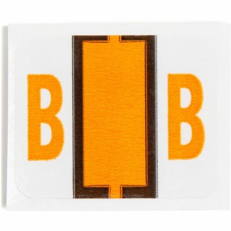 Smead BCCR Bar-Style Color-Coded Labels - "Alphabet" - 1 1/4" Width x 1" Length - Light Orange - 500 / Roll - 500 / Roll