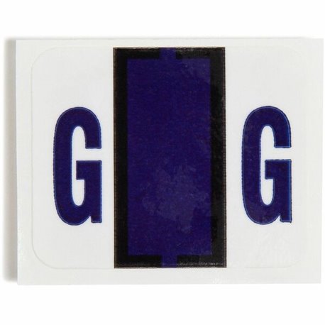 Smead BCCR Bar-Style Color-Coded Labels - "Alphabet" - 1 1/4" Width x 1" Length - Violet - 500 / Roll - 500 / Roll