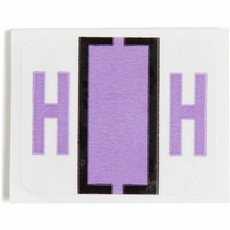 Smead BCCR Bar-Style Color-Coded Labels - "Alphabet" - 1 1/4" Width x 1" Length - Lavender - 500 / Roll - 500 / Roll