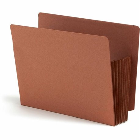 Smead TUFF Straight Tab Cut Letter Recycled File Pocket - 8 1/2" x 11" - 7" Expansion - Redrope - Redrope - 100% Recycled - 5 / 