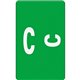 Smead AlphaZ ACCS Color-Coded Labels - "C" - 1" Width x 1 5/8" Length - Dark Green - 10 / Sheet - 100 / Pack