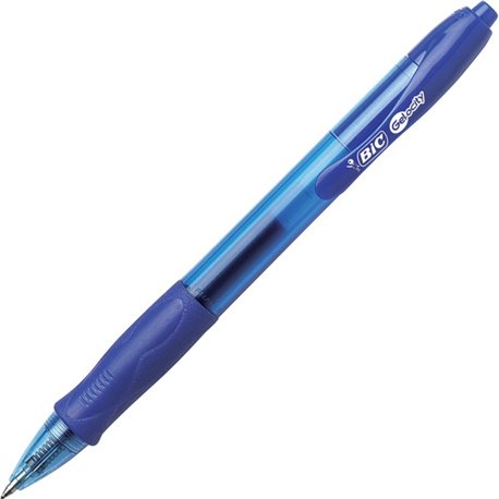 BIC Gel Retractable Pens - Medium Pen Point - 0.7 mm Pen Point Size - Conical Pen Point Style - Refillable - Retractable - Blue 