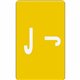 Smead AlphaZ ACCS Color-Coded Labels - "J" - 1" Width x 1 5/8" Length - Yellow - 10 / Sheet - 100 / Pack