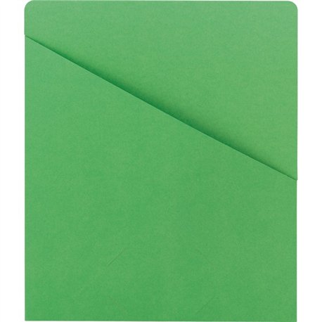 Smead Letter Recycled File Jacket - 8 1/2" x 11" - 1 Front Pocket(s) - Manila - Green - 10% Recycled - 25 / Pack