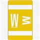 Smead AlphaZ ACCS Color-Coded Labels - "W" - 1" Width x 1 5/8" Length - Yellow - 10 / Sheet - 100 / Pack