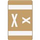 Smead AlphaZ ACCS Color-Coded Labels - "X" - 1" Width x 1 5/8" Length - Light Brown - 10 / Sheet - 100 / Pack