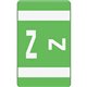 Smead AlphaZ ACCS Color-Coded Labels - "Z" - 1" Width x 1 5/8" Length - Light Green - 10 / Sheet - 100 / Pack