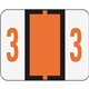 Smead BCCRN Bar-Style Color-Coded Labels - "Number" - 1 1/4" Width x 1" Length - Dark Orange - 500 / Roll