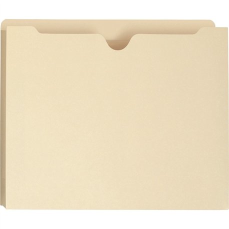 Smead Straight Tab Cut Letter Recycled File Jacket - 8 1/2" x 11" - 1 1/2" Expansion - Manila - 10% Recycled - 50 / Box