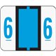 Smead BCCRN Bar-Style Color-Coded Labels - "Number" - 1 1/4" Width x 1" Length - Blue - 500 / Roll