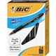 BIC Gel Retractable Pens - Medium Pen Point - 0.7 mm Pen Point Size - Retractable - Black Gel-based Ink - Tinted, Clear Barrel -