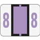 Smead BCCRN Bar-Style Color-Coded Labels - "Number" - 1 1/4" Width x 1" Length - Lavender - 500 / Roll