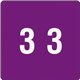 Smead DCC Color-Coded Numeric Labels - "Number" - 1 1/2" Width x 1 1/2" Length - Purple - 250 / Roll