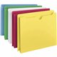 Smead Colored Straight Tab Cut Letter Recycled File Jacket - 8 1/2" x 11" - 2" Expansion - Blue, Green, Red, White, Yellow - 10%