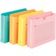 Smead Straight Tab Cut Letter Recycled File Jacket - 8 1/2" x 11" - 2" Expansion - Aqua, Goldenrod, Pink, Yellow - 10% Recycled 