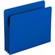 Smead Straight Tab Cut Letter File Pocket - 8 1/2" x 11" - 3 1/2" Expansion - Polypropylene - Blue - 4 / Pack