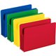 Smead Straight Tab Cut Legal File Pocket - 8 1/2" x 14" - 3 1/2" Expansion - Polypropylene - Blue, Green, Red, Yellow - 4 / Pack