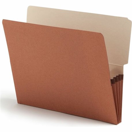 Smead Letter Recycled File Pocket - 8 1/2" x 11" - 3 1/2" Expansion - Top Tab Location - Redrope - Redrope - 30% Recycled - 10 /