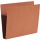 Smead Straight Tab Cut Letter Recycled File Pocket - 8 1/2" x 11" - 5 1/4" Expansion - Redrope - Dark Brown - 30% Recycled - 10 