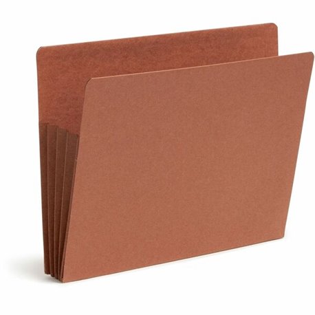 Smead TUFF Straight Tab Cut Letter Recycled File Pocket - 8 1/2" x 11" - 3 1/2" Expansion - Redrope - Redrope - 30% Recycled - 1