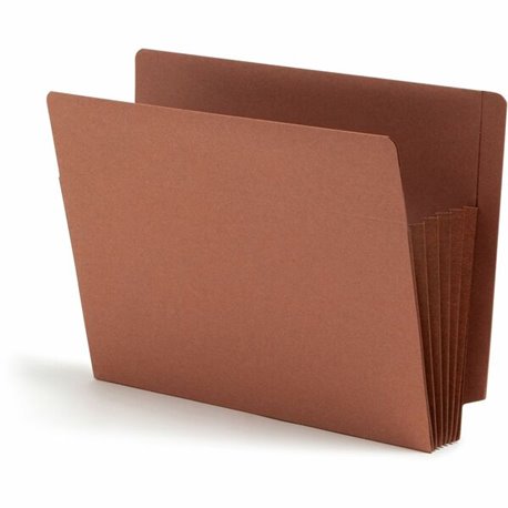 Smead TUFF Straight Tab Cut Letter Recycled File Pocket - 8 1/2" x 11" - 5 1/4" Expansion - Redrope - Redrope - 30% Recycled - 1